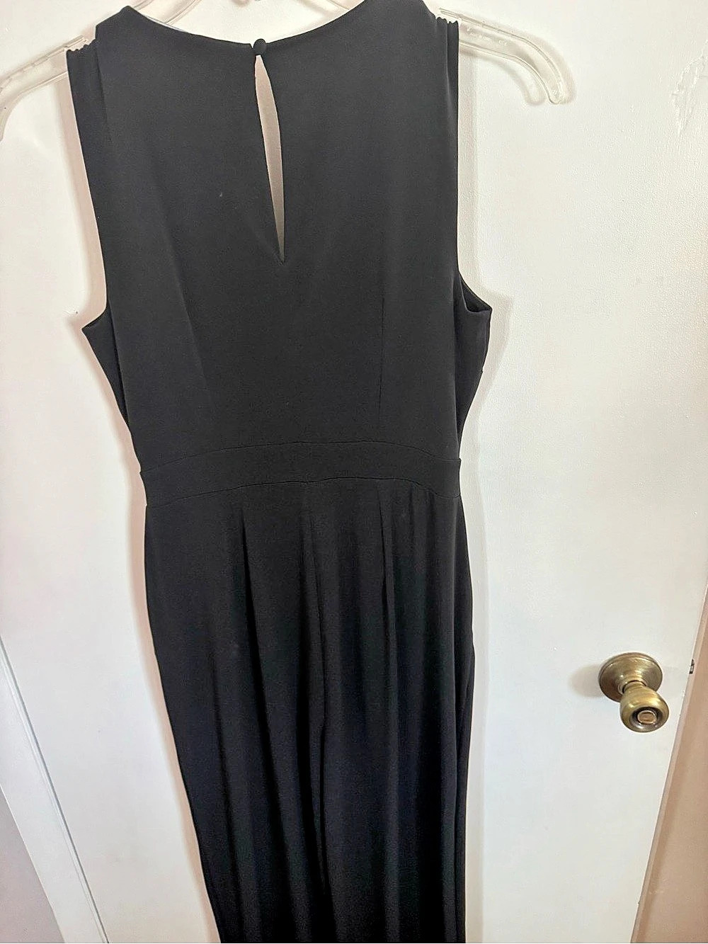 Vanity Black Draped  Strapless Jumpsuit